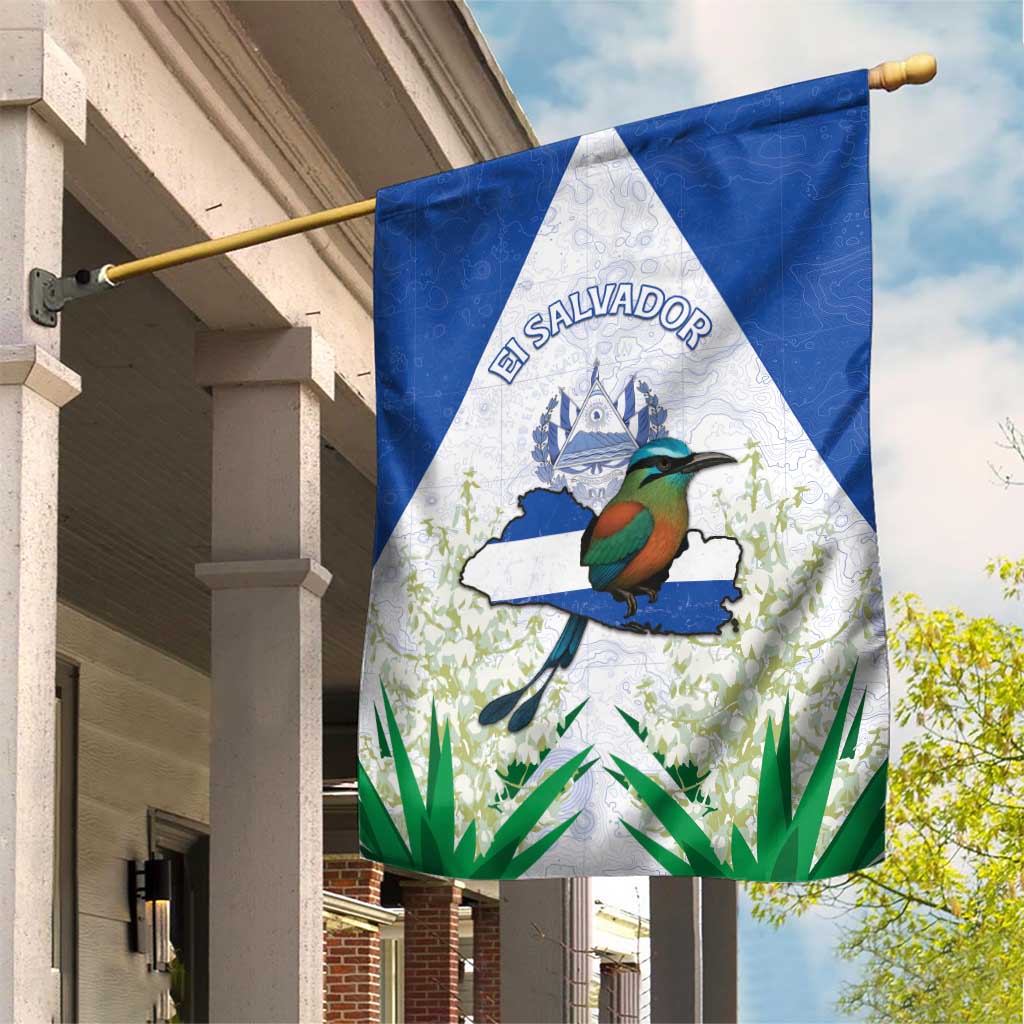 El Salvador Garden Flag Torogoz Bird Map