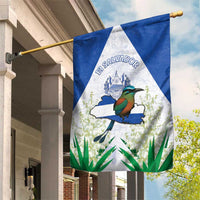 El Salvador Garden Flag Torogoz Bird Map