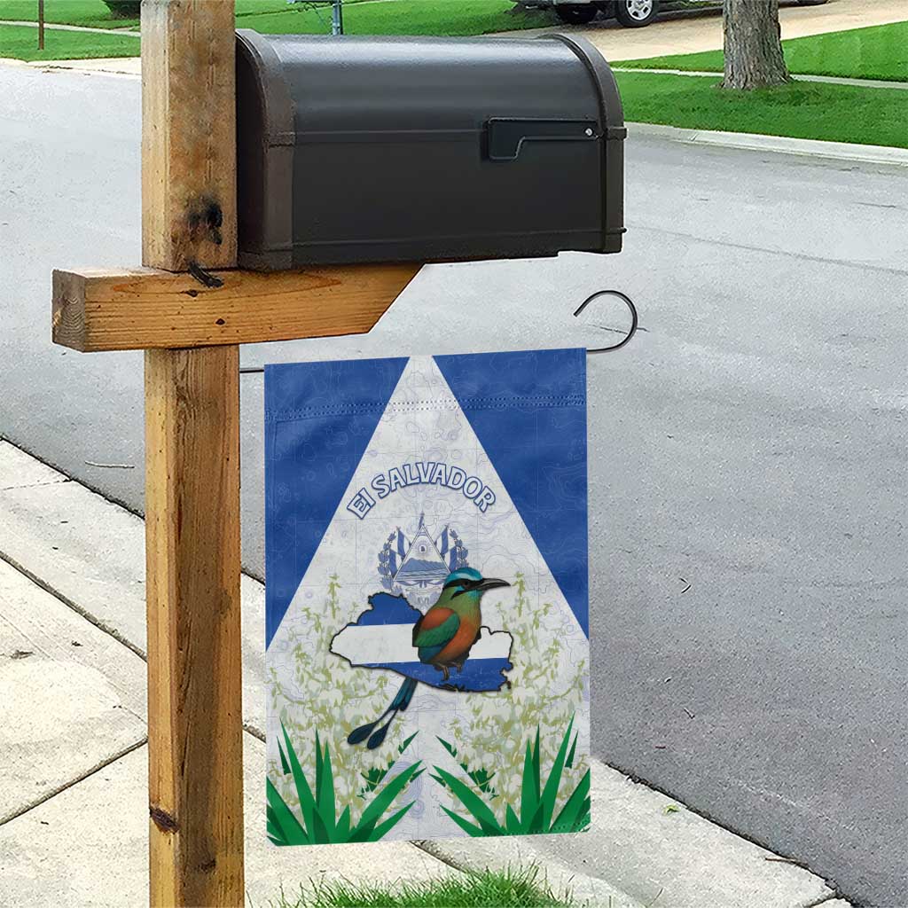El Salvador Garden Flag Torogoz Bird Map