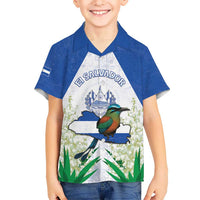 Personalized El Salvador Hawaiian Shirt Torogoz Bird Map