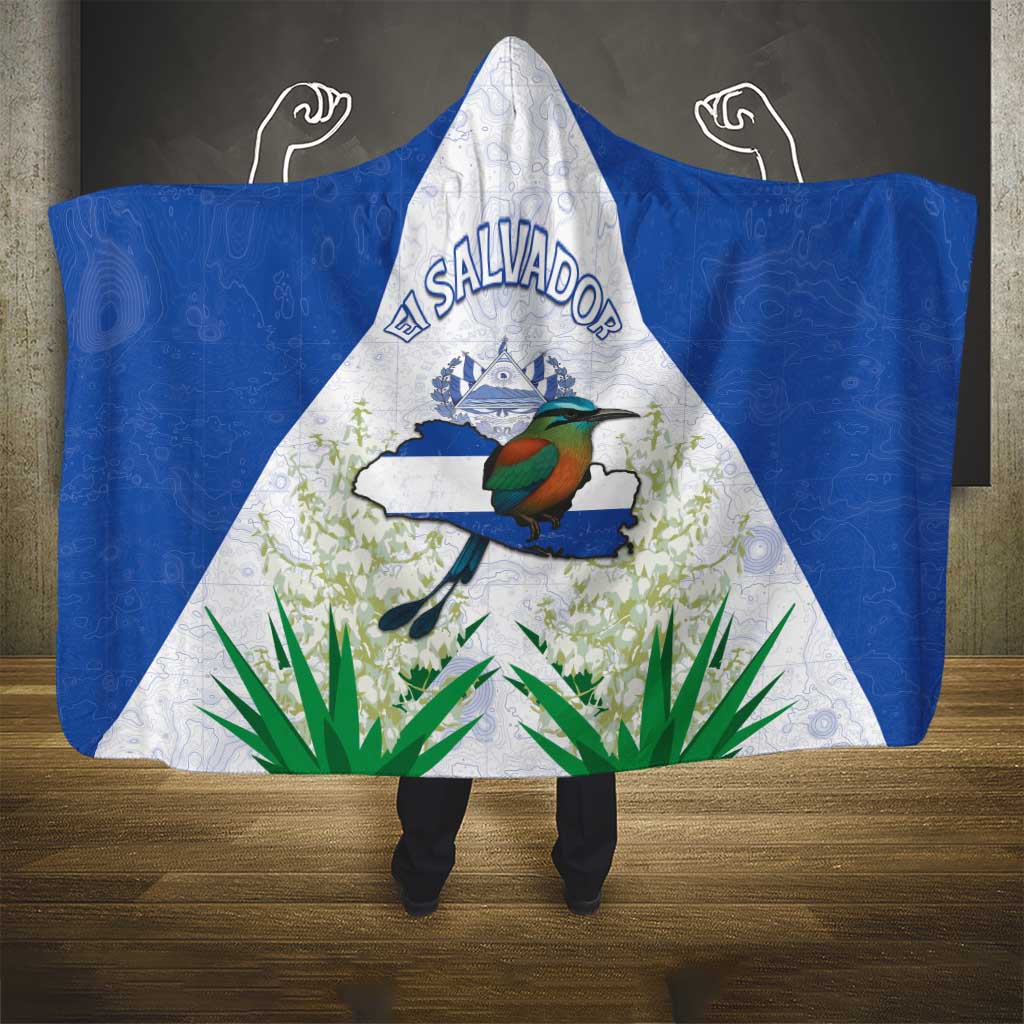 El Salvador Hooded Blanket Torogoz Bird Map