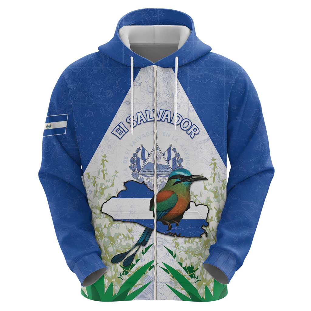Personalized El Salvador Hoodie Torogoz Bird Map