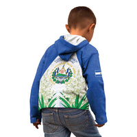 Personalized El Salvador Kid Hoodie Torogoz Bird Map