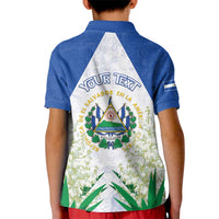 Personalized El Salvador Kid Polo Shirt Torogoz Bird Map