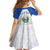 Personalized El Salvador Kid Short Sleeve Dress Torogoz Bird Map