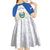 Personalized El Salvador Kid Short Sleeve Dress Torogoz Bird Map