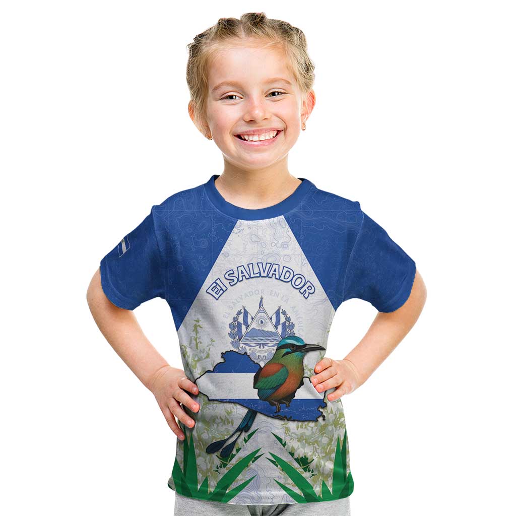 Personalized El Salvador Kid T Shirt Torogoz Bird Map