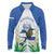 Personalized El Salvador Long Sleeve Polo Shirt Torogoz Bird Map