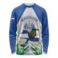 Personalized El Salvador Long Sleeve Shirt Torogoz Bird Map