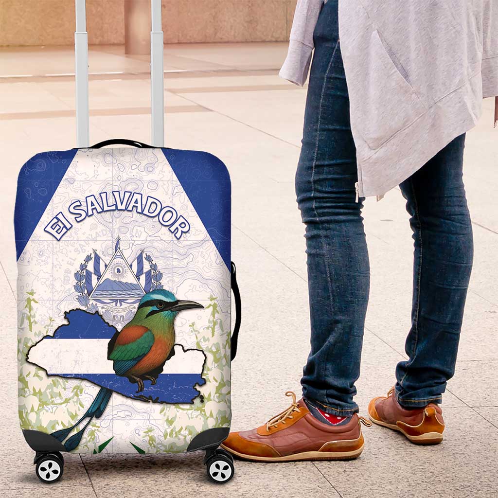 El Salvador Luggage Cover Torogoz Bird Map