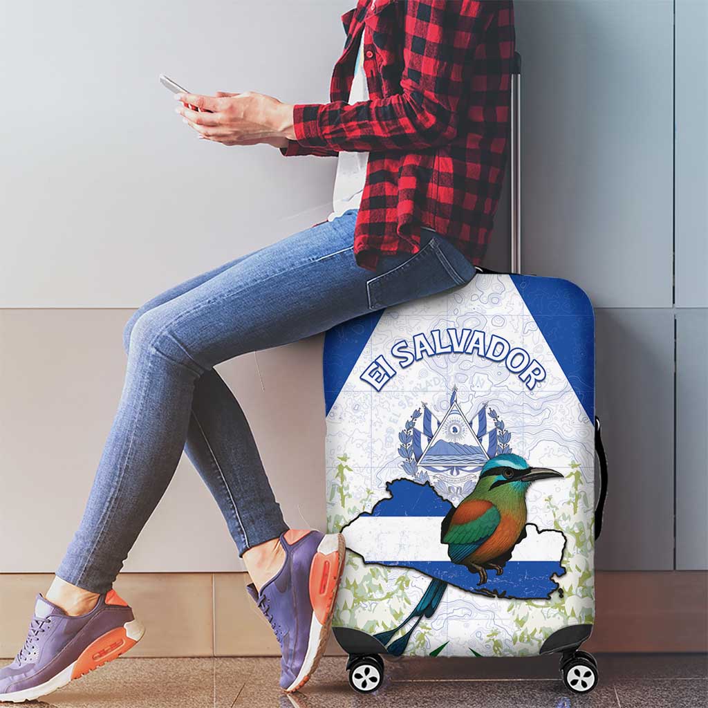 El Salvador Luggage Cover Torogoz Bird Map