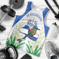 Personalized El Salvador Men Tank Top Torogoz Bird Map