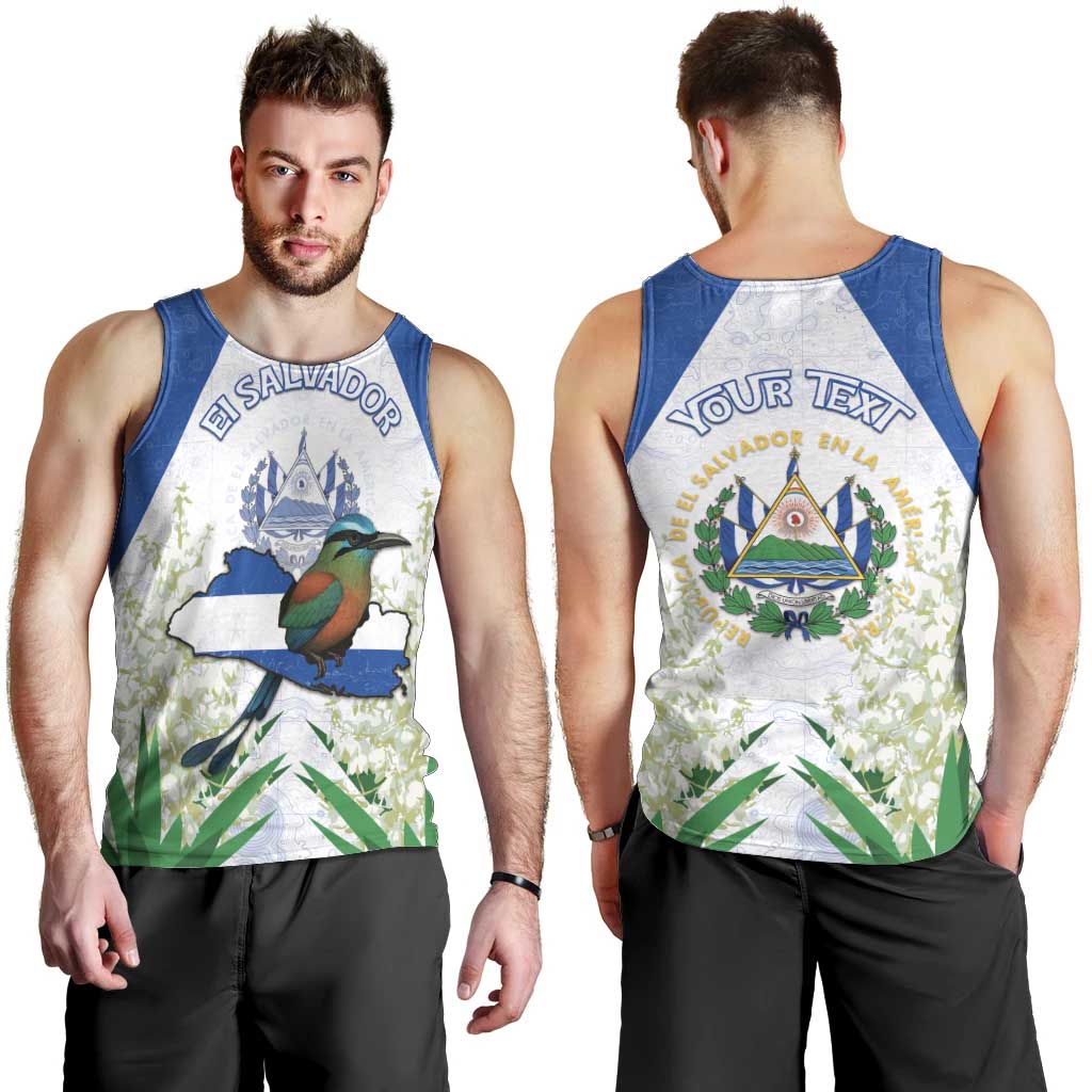 Personalized El Salvador Men Tank Top Torogoz Bird Map