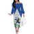 Personalized El Salvador Off The Shoulder Long Sleeve Dress Torogoz Bird Map