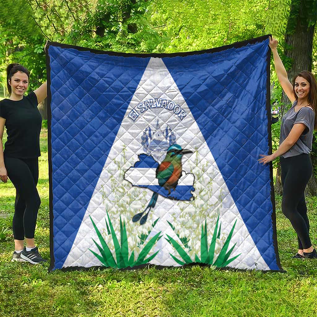 El Salvador Quilt Torogoz Bird Map