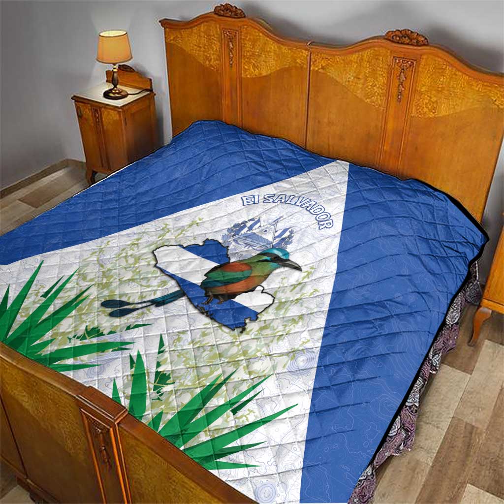 El Salvador Quilt Torogoz Bird Map