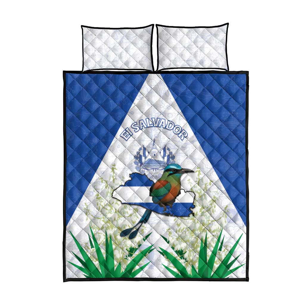 El Salvador Quilt Bed Set Torogoz Bird Map