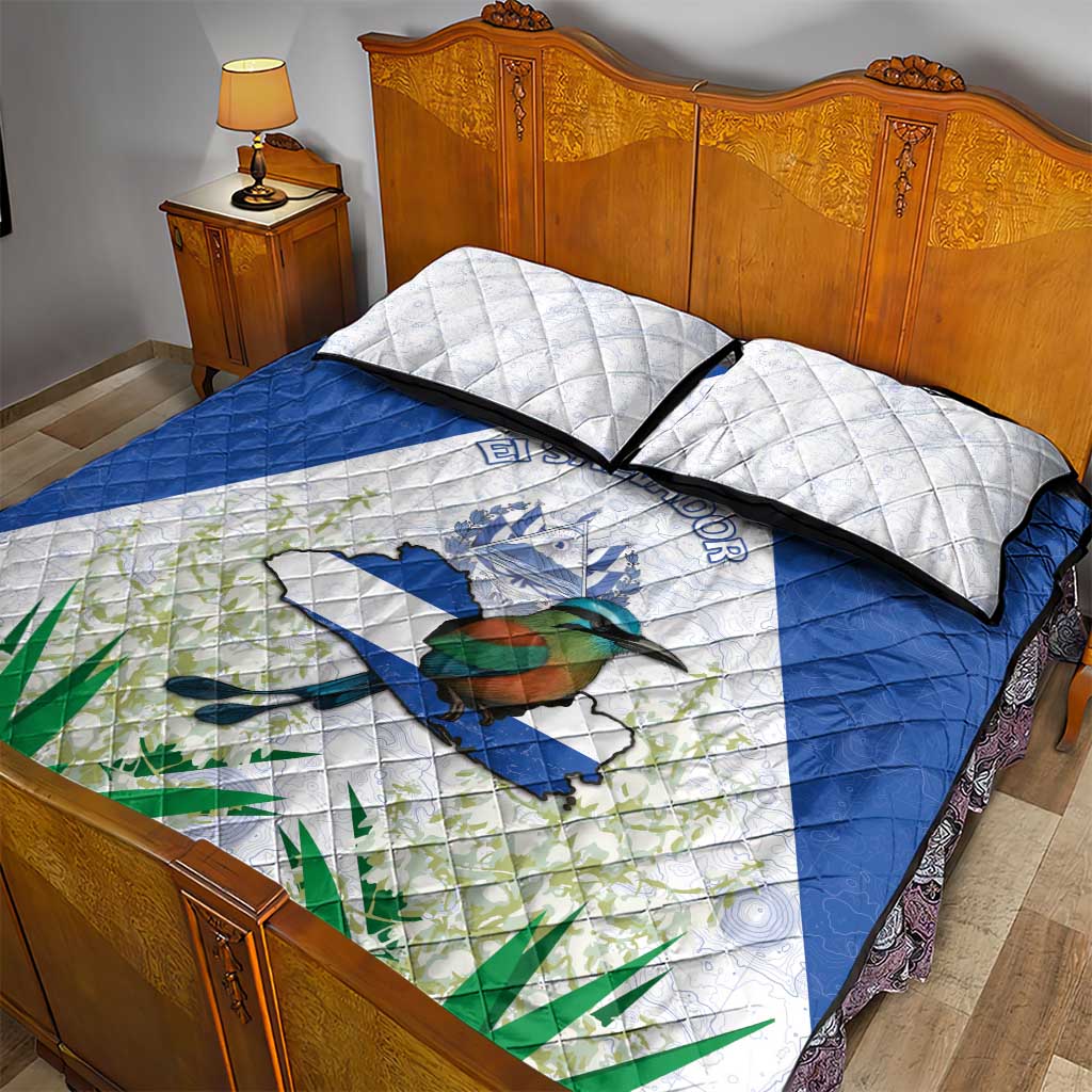 El Salvador Quilt Bed Set Torogoz Bird Map