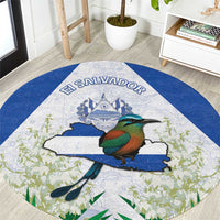 El Salvador Round Carpet Torogoz Bird Map