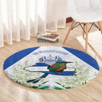 El Salvador Round Carpet Torogoz Bird Map