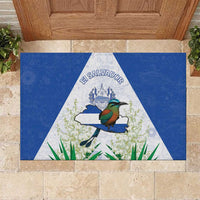 El Salvador Rubber Doormat Torogoz Bird Map