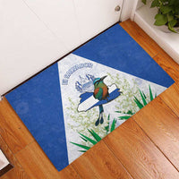 El Salvador Rubber Doormat Torogoz Bird Map