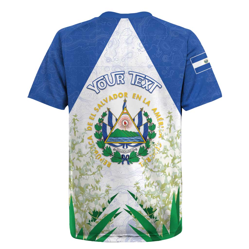 Personalized El Salvador Rugby Jersey Torogoz Bird Map