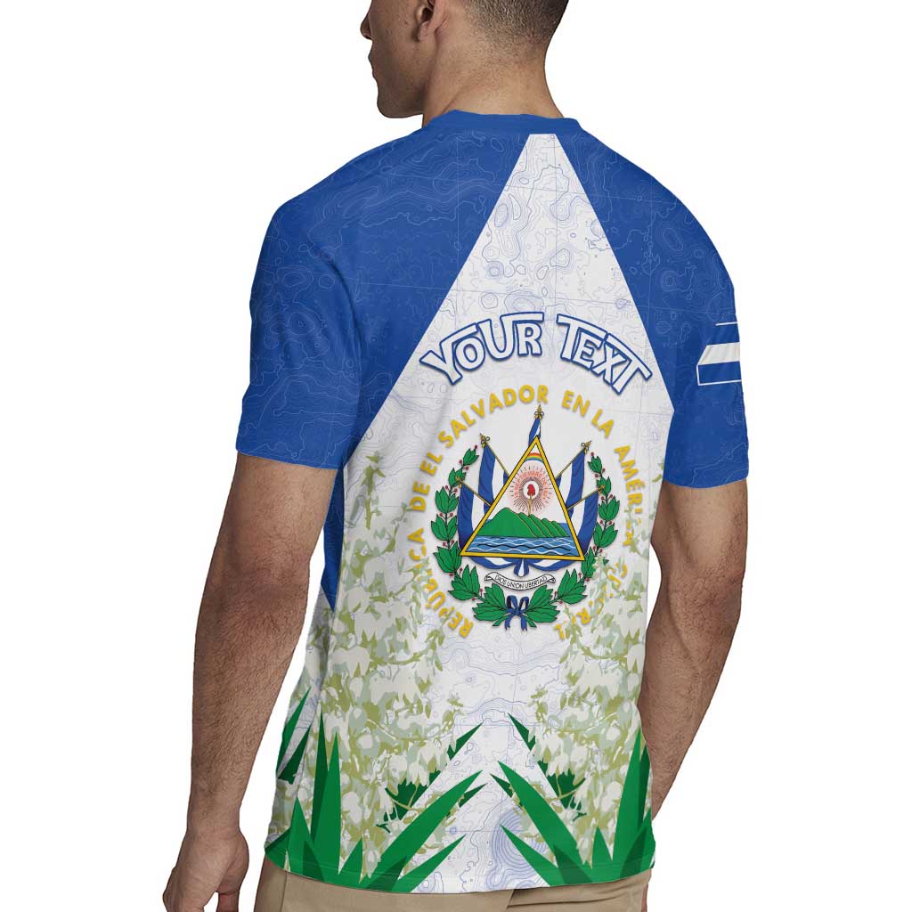 Personalized El Salvador Rugby Jersey Torogoz Bird Map