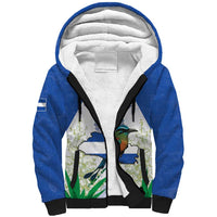 Personalized El Salvador Sherpa Hoodie Torogoz Bird Map