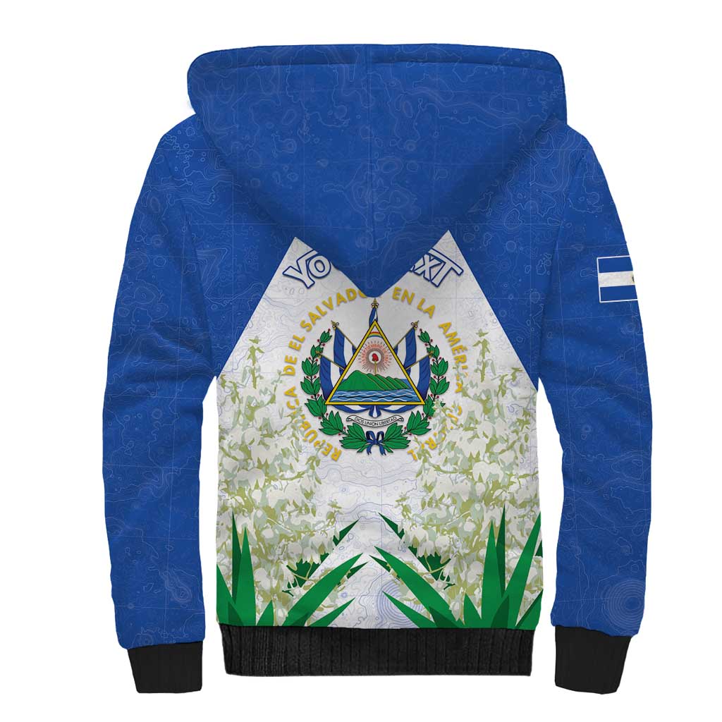 Personalized El Salvador Sherpa Hoodie Torogoz Bird Map