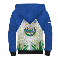 Personalized El Salvador Sherpa Hoodie Torogoz Bird Map