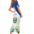 Personalized El Salvador Short Sleeve Bodycon Dress Torogoz Bird Map