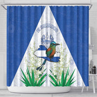 El Salvador Shower Curtain Torogoz Bird Map