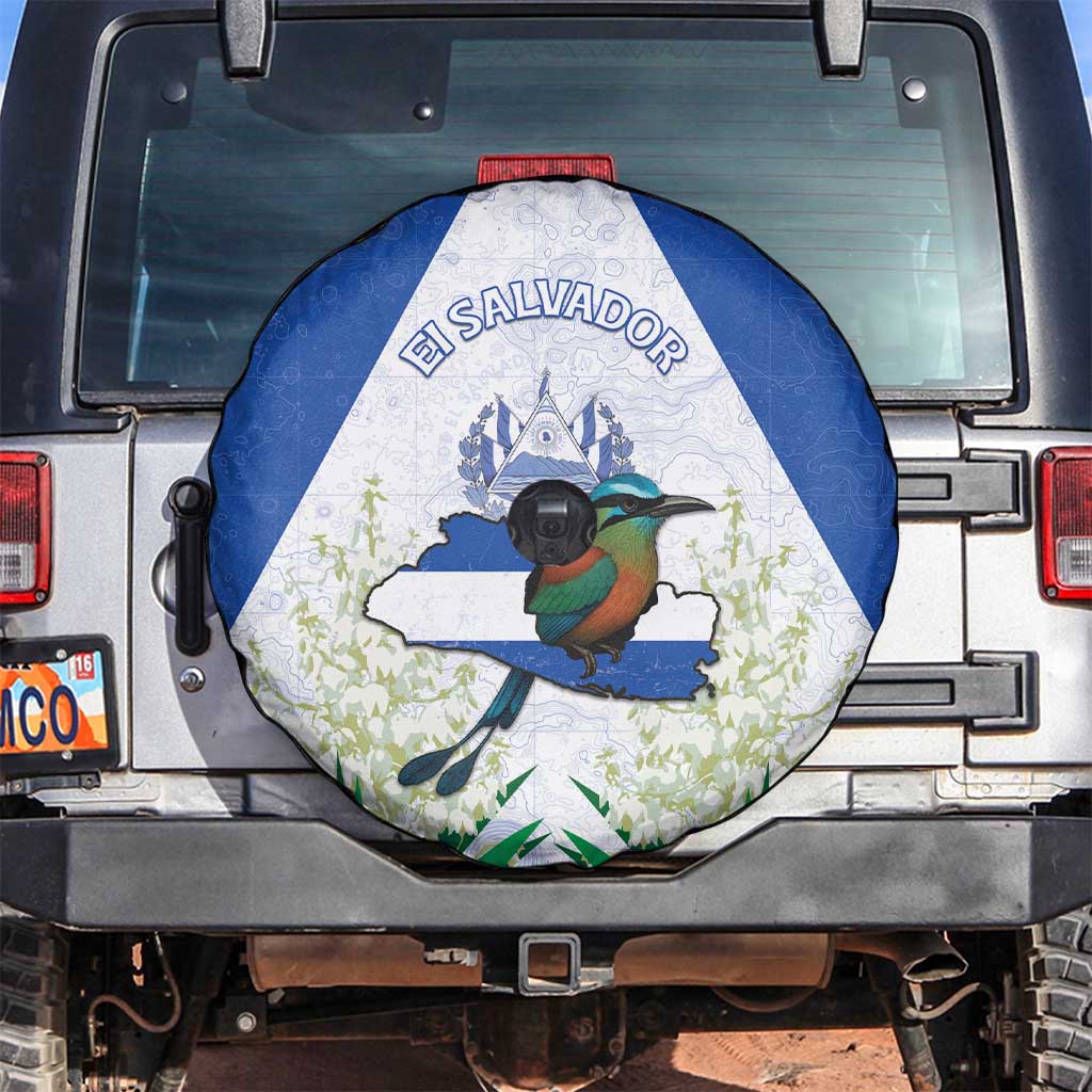 El Salvador Spare Tire Cover Torogoz Bird Map