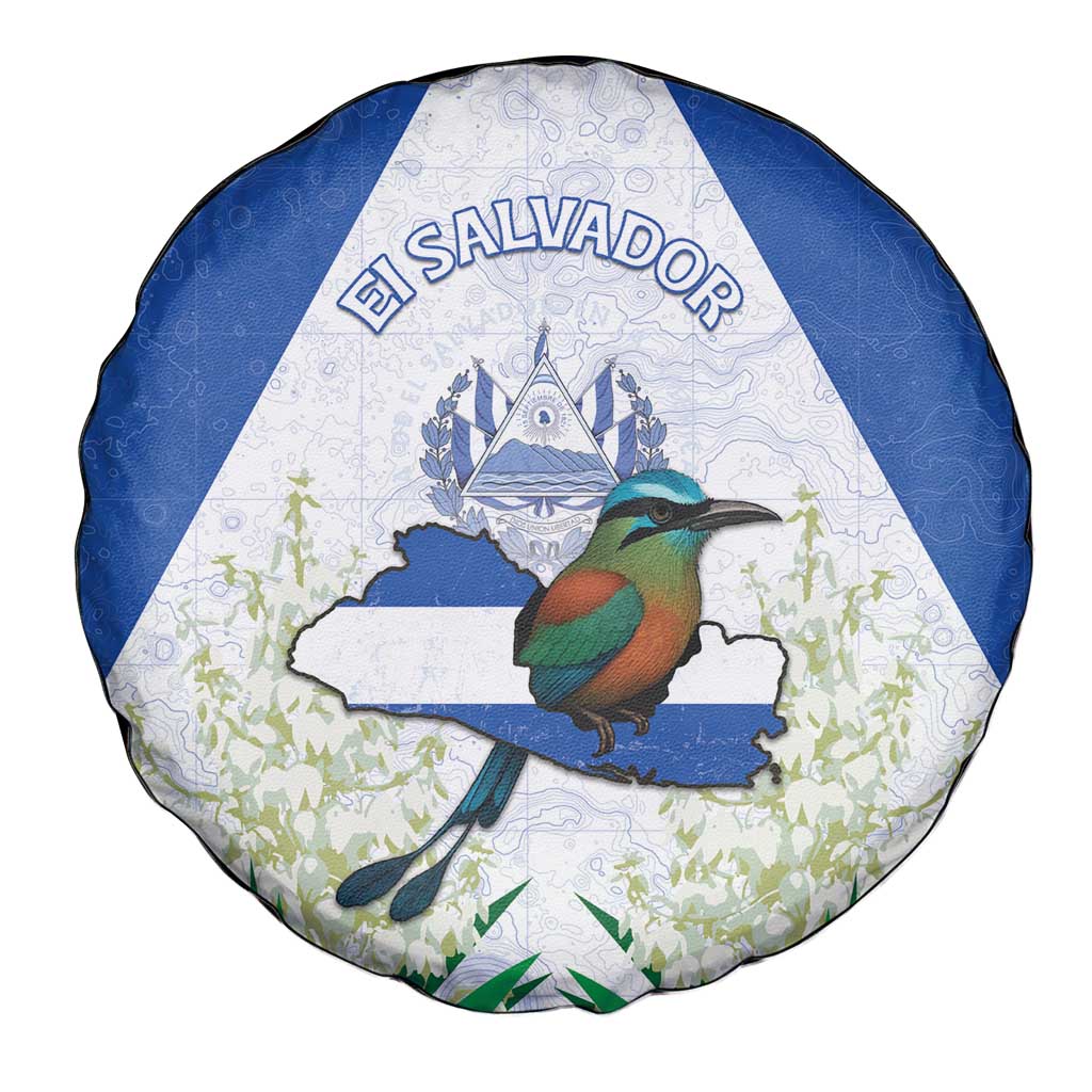 El Salvador Spare Tire Cover Torogoz Bird Map