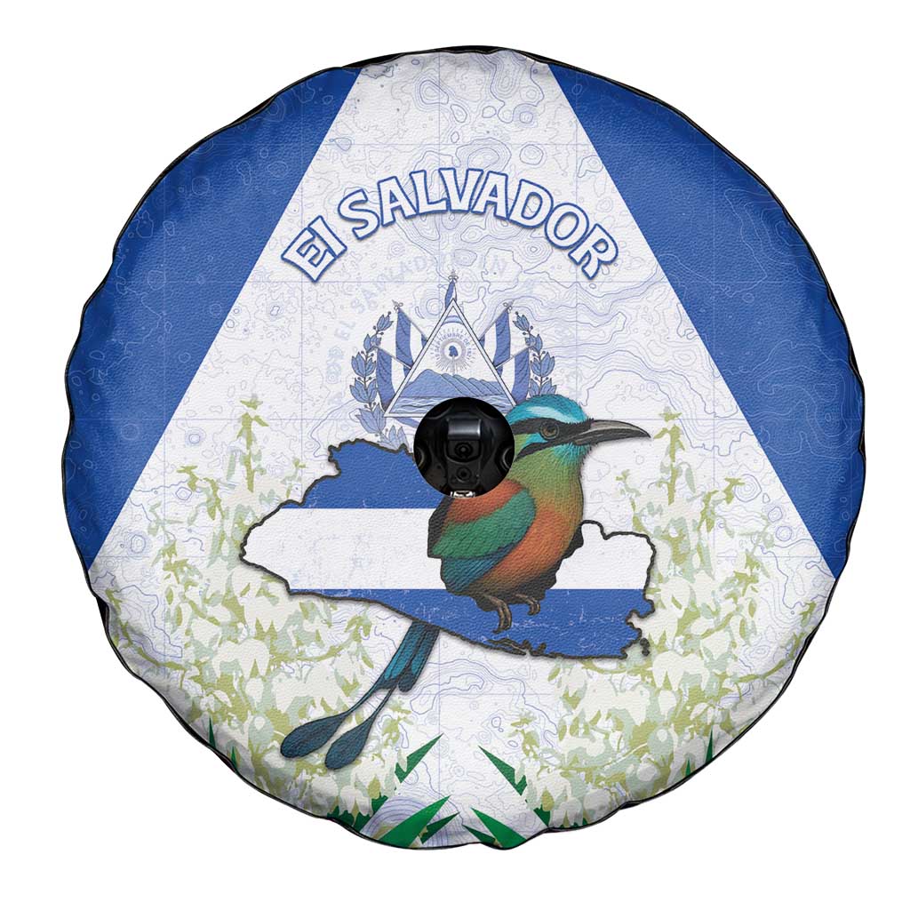El Salvador Spare Tire Cover Torogoz Bird Map