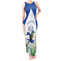Personalized El Salvador Tank Maxi Dress Torogoz Bird Map