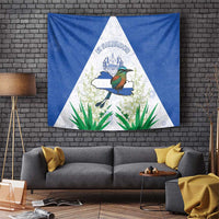 El Salvador Tapestry Torogoz Bird Map