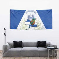 El Salvador Tapestry Torogoz Bird Map