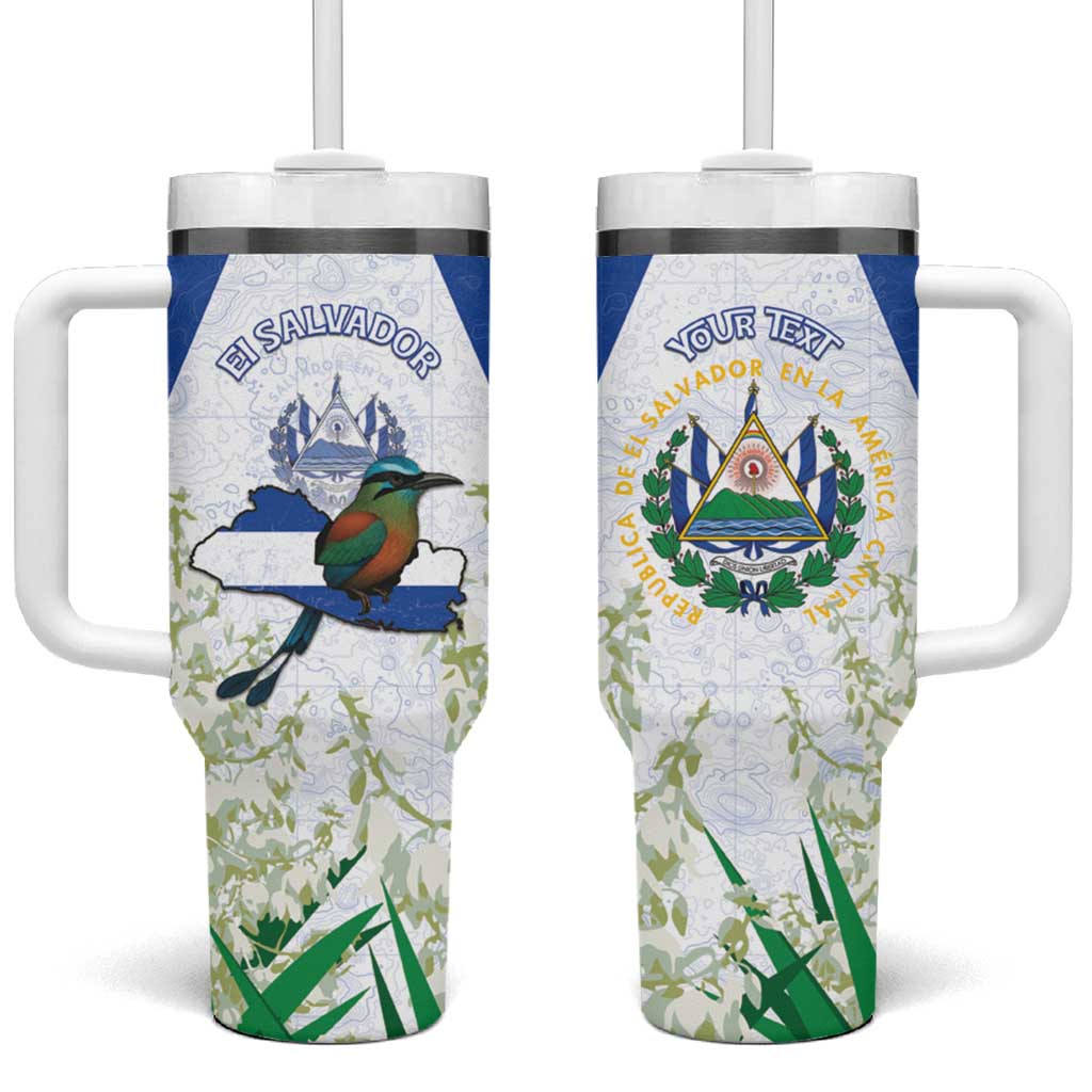 Personalized El Salvador Tumbler With Handle Torogoz Bird Map