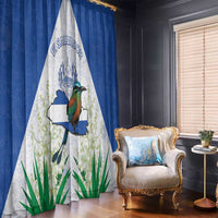 El Salvador Window Curtain Torogoz Bird Map