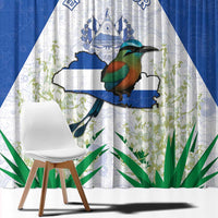 El Salvador Window Curtain Torogoz Bird Map