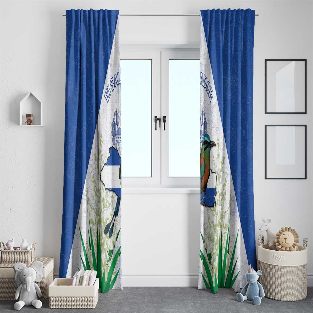 El Salvador Window Curtain Torogoz Bird Map