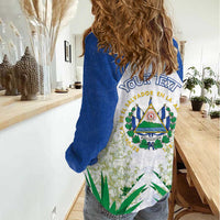 Personalized El Salvador Women Casual Shirt Torogoz Bird Map
