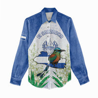 Personalized El Salvador Women Casual Shirt Torogoz Bird Map