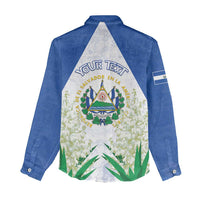 Personalized El Salvador Women Casual Shirt Torogoz Bird Map