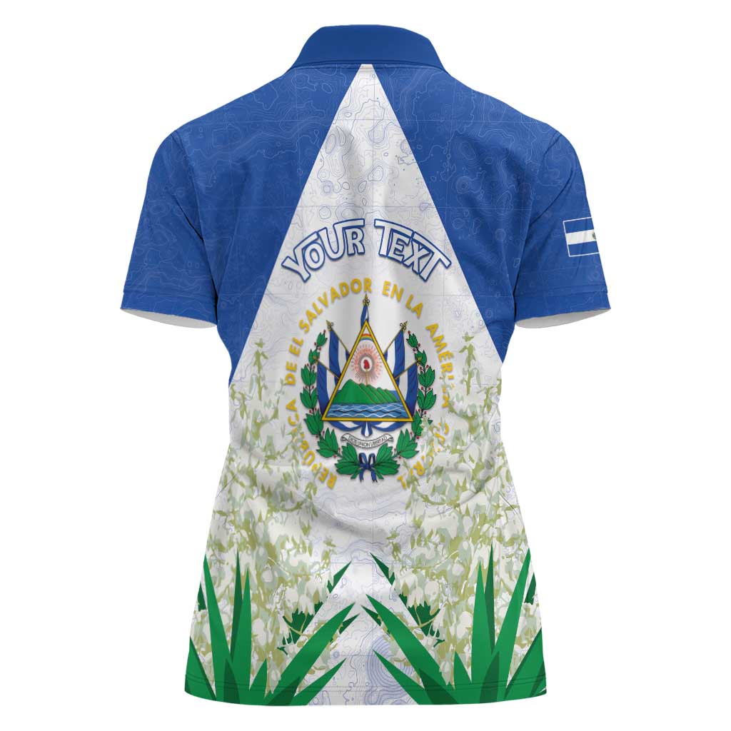 Personalized El Salvador Women Polo Shirt Torogoz Bird Map