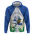 Personalized El Salvador Zip Hoodie Torogoz Bird Map