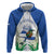 Personalized El Salvador Zip Hoodie Torogoz Bird Map