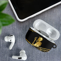 Egyptian God Ptah AirPods Case Gold Mummy Wrap Hieroglyphics Patterns